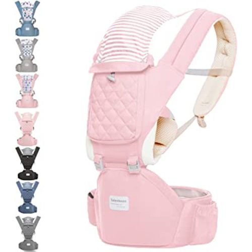 Baby Carrier, 6-in-1 Baby Carrier Newborn to Toddler, Baby Carrier with Hip Seat Lumbar Support 7-41 lbs, Baby Soft Carrier for All Seasons & Positions, Adjustable Size for Shopping Hiking Travelling
