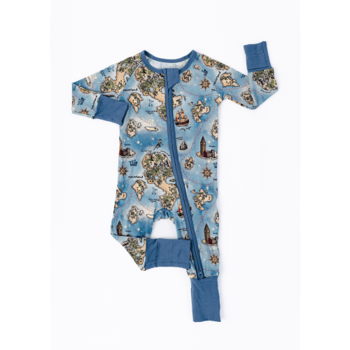 Neverland Map Bamboo Sleeper 0-3 Months