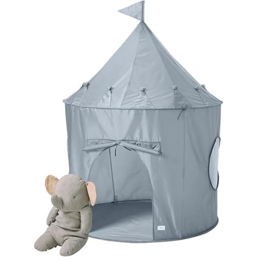 3 Sprouts Kids Play Tent - Sustainable Recycled Fabric – Fun Spacious Childs Playhouse for Indoor Games for Boys & Girls - Durable Fort Pop Up House for Toddlers & Children Age 3-10 - Blue