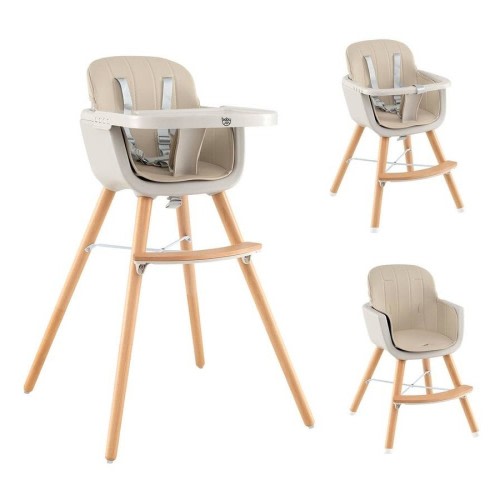 Babyjoy 3-in-1 Baby Highchair Infant Feeding Dining Chair Booster Seat w/Adjustable Tray & Footrest White