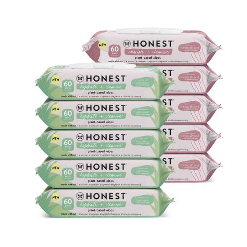 Scented Baby Cleansing Wipes, Hydrate + Cleanse, 60 Count | Honest