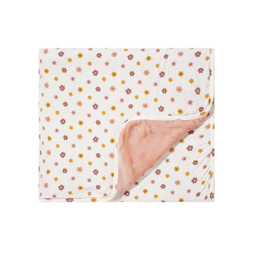 Pink Daisies Small Ribbed Toddler Blanket (Pink Backing)
 – Brave Little Ones