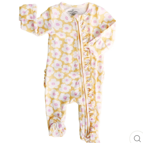 Ruffle Zipper Footies for Girls*