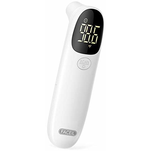 Forehead Thermometer for Fever by FACEIL, Touchless Infrared Thermometer with Fever Alert and 32 Group Memory Recall