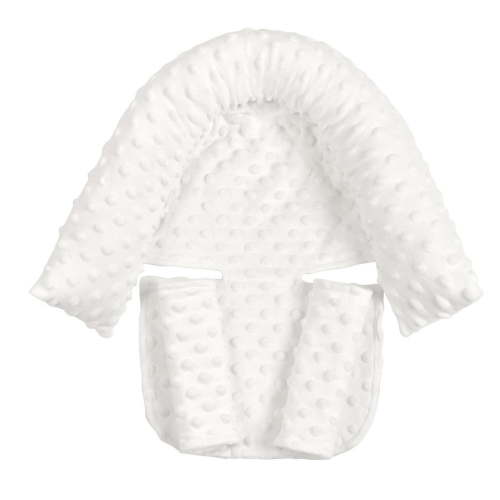 1Pack Car Seat Insert, Car Seat Head & Body Support, Soft Carseat Insert Cushion for Girls Boys,Fits Car,Stroller,Swing,White