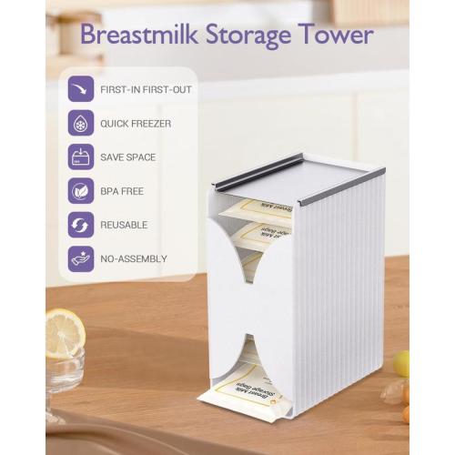 Freeze Organizer And Tower For Breastmilk Storage Bags First-in First-out Container Storing System With Quick-freeze Tray To Freezing Reusable - TikTok Shop | Black Friday Sale TikTok Shop
