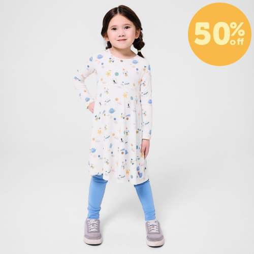 stellar tails modal magnetic easy peasy dress + legging set – Magnetic Me