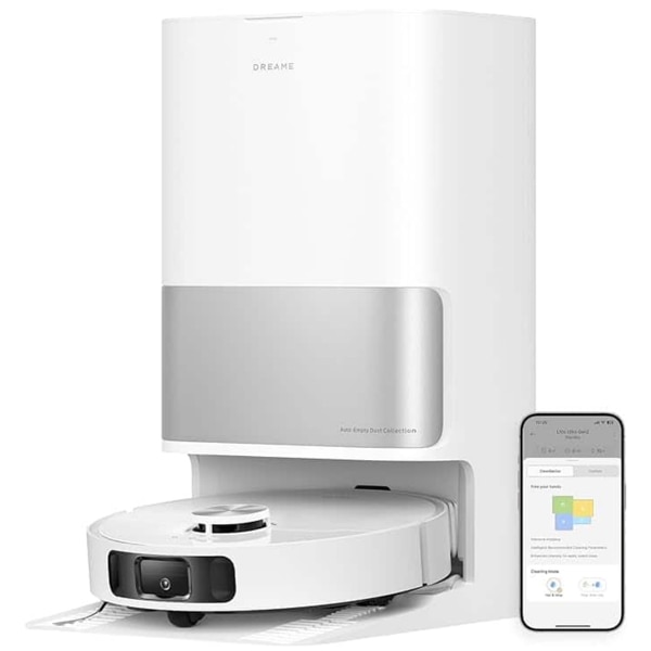 Dreame - L10s Ultra Gen 2 Robot Vacuum and Mop, 10,000Pa Suction, MopExtend Tech, All-in-One Base Station - White