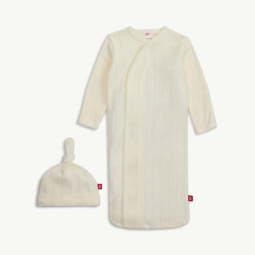 Magnetic Me organic cotton pointelle magnetic cozy sleeper gown