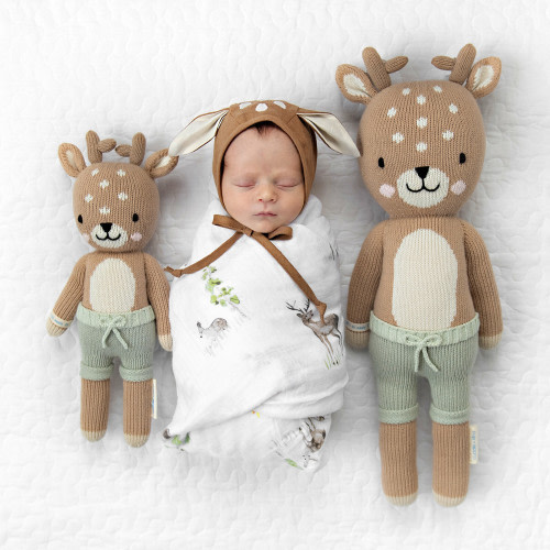Cuddle + Kind Hand-Knit Doll - Elliott The Fawn, Regular 20"