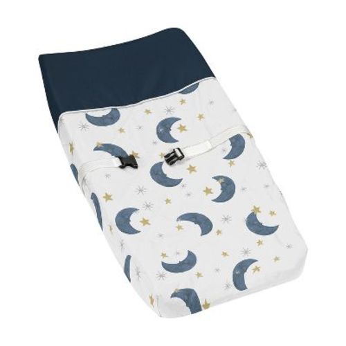 Sweet Jojo Designs Boy Or Girl Gender Neutral Unisex Changing Pad Cover Bear And Moon Blue And Gold