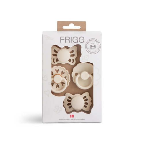 Mushie FRIGG Baby's First Pacifier Floral Heart (Cream) 4-Pack — buybuy BABY