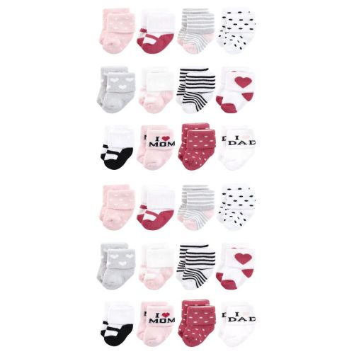 Hudson Baby Cotton Rich Baby Terry Socks 24-Pack