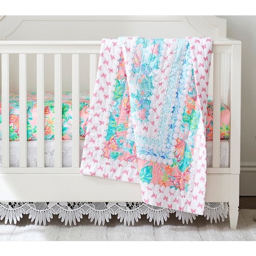 Lilly Pulitzer Unicorn Patchwork Baby Quilt | Pottery Barn Kids