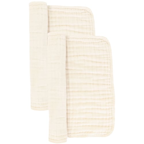 CLOUD MUSLIN™ BURP CLOTH 2 PACK, Cream