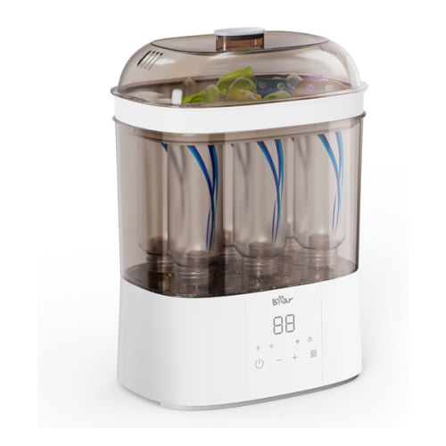 Bear Bottle Sterilizer and Dryer, 2 Layers Large Electric Steam Baby Bottle Sterilizer, Fast Bottle Sanitizer and Dryer for All Bottles & Accessories, Time-Saving Design