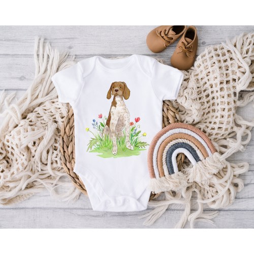 German Shorthaired Pointer Baby Bodysuit, GSP Baby Gift, Pointer Lover, Baby Shower Gift, Big Sister, Big Brother, Birth Announcement