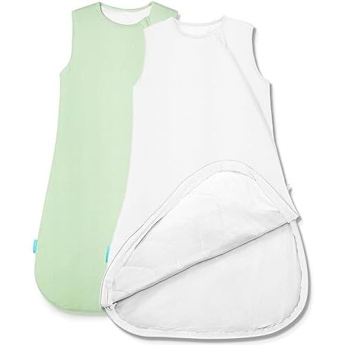 Supersoft Sleep Sack 1.0 TOG, Premium Bamboo Viscose Baby Sleeping Bag 2-Way Zipper Sleep Sack Baby Wearable Blanket