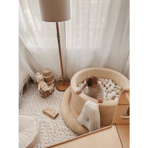 Teddy ecru 90x40 + 300 balls | Ball-Pit Round Baby Foam Round Ball Pit, Ball Pit Toddler, Ball Pit Foam, Ball Pit Kids