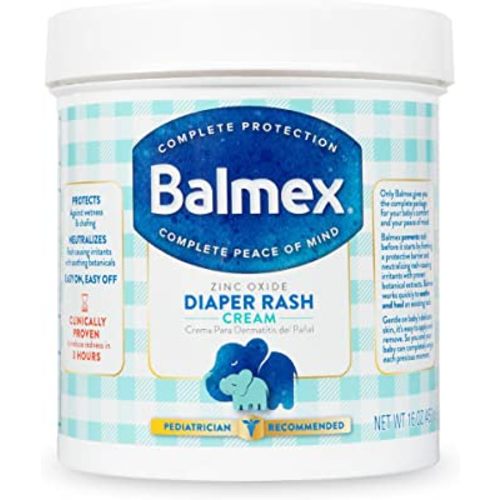 Balmex Complete Protection Daily Baby Diaper Rash Cream, Clinically Proven To Reduce Redness in Just One Use*, with Zinc Oxide + Botanicals, Pediatrician-Recommended & Dermatologist Tested, 16oz