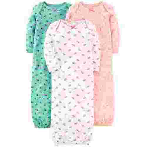 Simple Joys by Carter's Baby Girls' 3-Pack Cotton Sleeper Gown