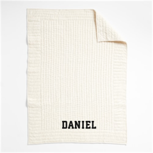 Personalized Baby's First Natural Organic Jersey Baby Crib Quilt