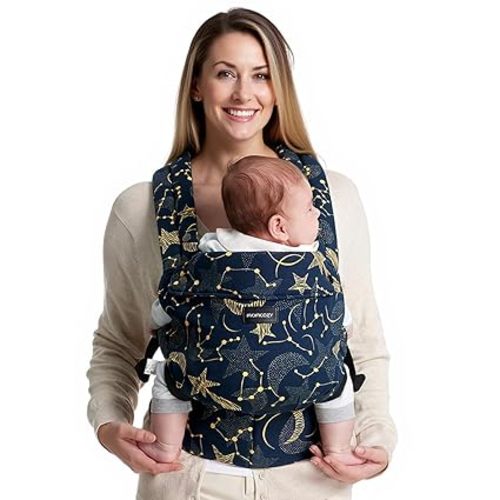 Momcozy Baby Carrier - Ergonomic, Cozy and Lightweight Carrier for 7-44lbs, Effortless to Put On, Ideal for Hands-Free Parenting, Enhanced Lumbar Support, Purehug for Infant to Toddler, Starry Night