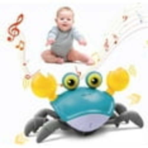 BEEPRINCESS Baby Toys Crawling Crab, Rechargeable Tummy Time Baby Walkers Toys with Music and LED Light, Toddlers Sensory Interactive Christmas Birthday Gifts for 1-3 3-8 Years Old Boys Girls