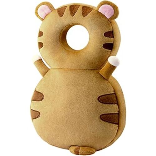 Toddler Baby Head Protection Cushion Backpack Wear,Brown Tiger