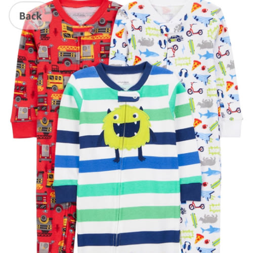 Simple Joys by Carter's Kids' 3-Pack Snug Fit Footless Cotton Pajamas