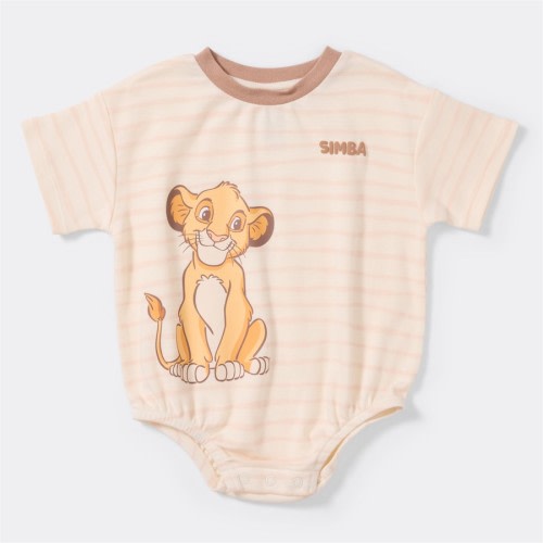 Disney Baby Lion King Slouchy Romper - Beige Stripe - Size 000