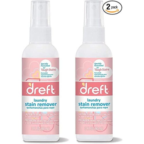 Stain Remover for Baby Clothes by Dreft, 3oz Pack of 2 Laundry Stain Remover Spray, Hypoallergenic, Great for Cloth Diapers - 3 Fl Oz (Pack of 2)