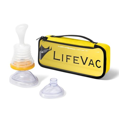 LifeVac Yellow Travel Kit - Portable Suction Rescue Device, First Aid Kit for Kids and Adults, Portable Airway Suction Device for Children and Adults