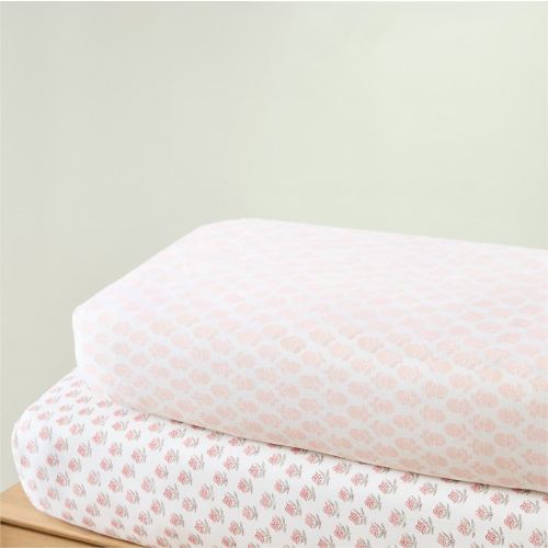 Thistle & Begonia Crib Sheet Bundle Pink