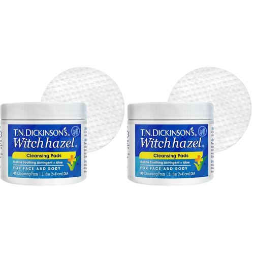 T.N. Dickinson's Witch Hazel Cleansing Pads, 60 Count (Pack of 2)