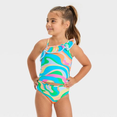 Baby Girls' Ruffle Tankini Set - Cat & Jack™ Blue 18m