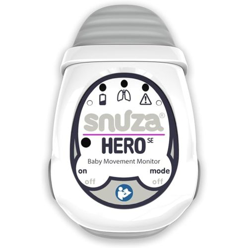 Snuza Hero Baby Monitor: Alerts When No Movement Detected, Gentle Vibration Pre-Alerts, Attaches to Nappy, No WiFi/Bluetooth, Medical Grade Material. Safer Sleep for Babies, Better Sleep for Parents.