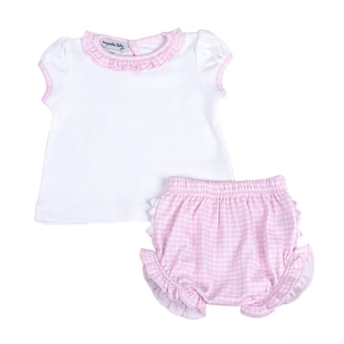 New Beginnings Ruffle Diaper Cover Set - Pink