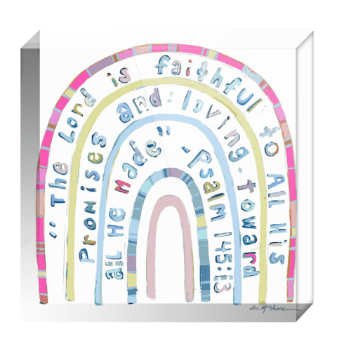 Promise Keeper Bible Verse Acrylic Tabletop Art – Chelsea McShane Art