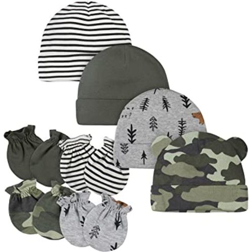 Gerber Baby Girls' Cap and Mitten Sets