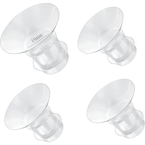 Flange Inserts 15mm for Medela,Spectra 24mm Shields/Flanges,Compatible with Momcozy S12 Pro/S9 Pro/S9/S12 Wearable Breast Pump,Reduce 24mm Nipple Tunnel Down to 15mm,4PCS