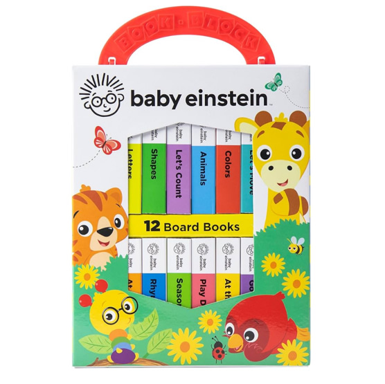 Baby Einstein - My First Library Board Book Block 12-Book Set - First Words, Letters, Counting, and More! - PI Kids