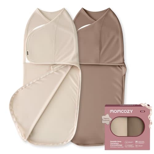 Momcozy Swaddles for Newborns, Quiet Fastener Swaddle Suitable for Infant 0-3 Months, New-Parent-Friendly Sleep Sack, Reduce Startle Reflex, Newborn Boys Girls Registry Essentials, 2-Pack, Harmony