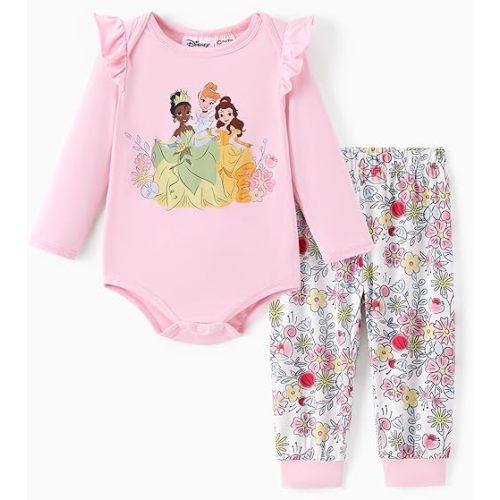 Disney Winnie the Pooh Yoda Minnie Mouse Creeper Bodysuits Baby Girl/Boy Organic Cotton Long Sleeve Fall Outfits 0-18 Months