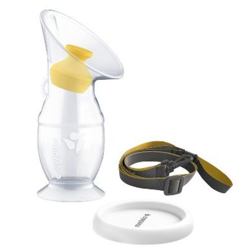 Medela Silicone Breast Milk Collector with Stopper, Suction Base and Lanyard - 3.4 oz: BPA-Free, Silicone, Manual Pump, Single Pump System