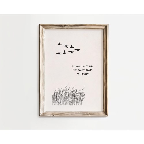 PRINTED We Count Ducks wall art, Nursery mallard print, Hunting bedroom, Baby shower gift, Little boys room decor, Duck hunter