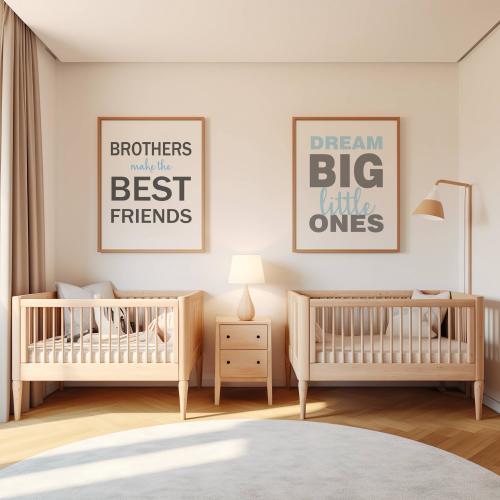 Baby Boy Twin Prints, Nursery Decor, Playroom Posters, Kids Wall Art Prints ,Twin Sayings, Baby Twin Decor, 10 Print Download