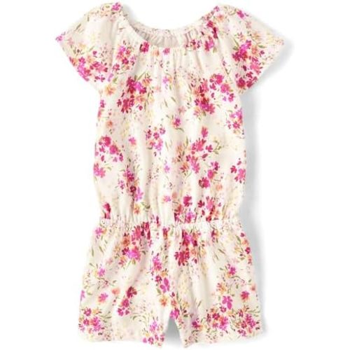 The Children's Place baby-girls And Toddler Short Sleeve Flutter Shorts Romper