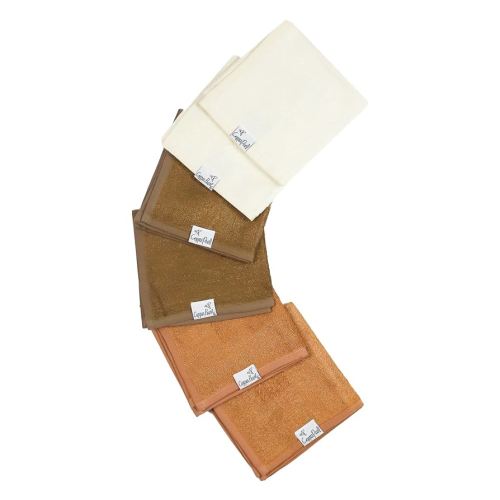 Copper Pearl 6 Ultra Soft Baby Bath Washcloths Premium Large Soft Dune 11" x 11" Towels