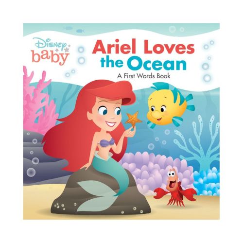 Disney Baby: Ariel Loves The Ocean - (first Words Book) By Disney Books (board Book)